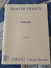Partition DUTILLEUX - Sonate
