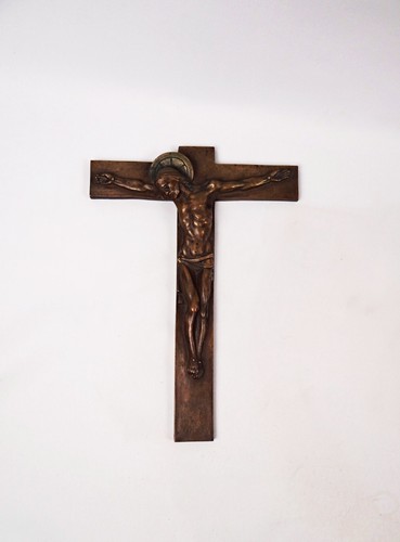 Crucifix art déco - crucifix, bronze