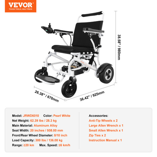 Vevor fauteuil roulant - fauteuil,