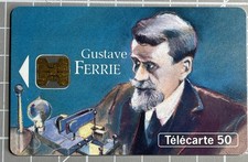 Télécarte Grandes Figures Télécommunications 8 Gustave Ferrie F436B 08/93 50 OB1