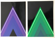 X2 multiples Horacio Garcia-Rossi Garcia Rossi op art cinétique 13X18cm