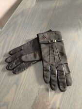 Gants BURBERRY taille 7/7,5 cuir marron/kaki