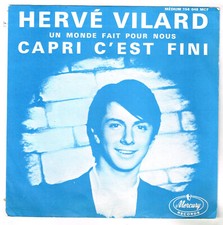 Hervé VILARD     Capri c'est fini       ENCART ORIGINAL       7" SP 45 tours