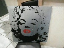 MARILYN MONROE POP ART RÉTRO RARE TABLEAU EN TÔLE SEREGRAPHIE 