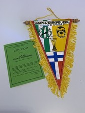 AS Saint Etienne KUPS Kuopio Pollosuera rare fanion coupe d'Europe 1980-81 ASSE