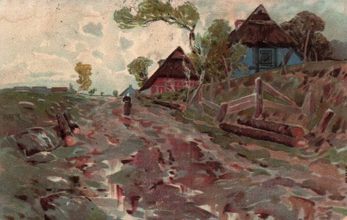 Scenic painted rural path with - scenic,