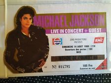 Billet de concert collector Mickael Jackson 1988