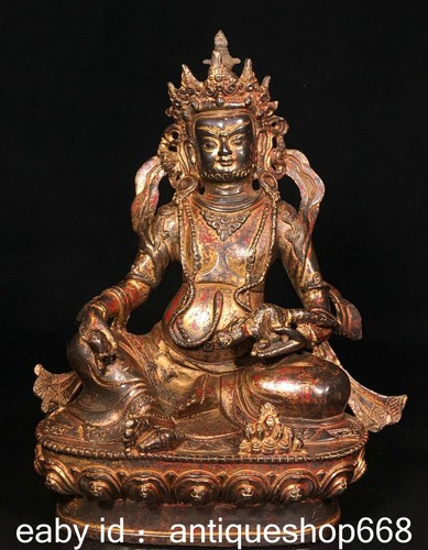 Vieille statue de bouddha - 8.2",