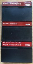 LOT 3 JEUX MASTER SYSTEM PAL EURO - SONIC 1 SECRET COMMAND SUPER MONACO GP II 2