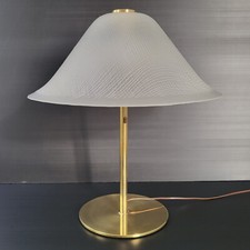 LAMPE DE TABLE VINTAGE PEILL & PUTZLER 1960 VERRE ECAILLE & LAITON DORE 60S