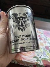 Sailor Jerry Metal Cup, Norman Collins, Eagle Design, Pre Owned