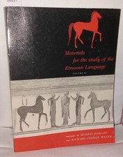 Materials for the study of the Etruscan Language Volume II | Etat correct