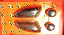 4 CABOCHONS DE CLIGNOTANTS EFFET CHROME MBK NITRO / YAMAHA AEROX