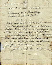 1811 Lettre de BRION de Cléron à THIEBAUX de Vercel charbon forges de Vuillafans