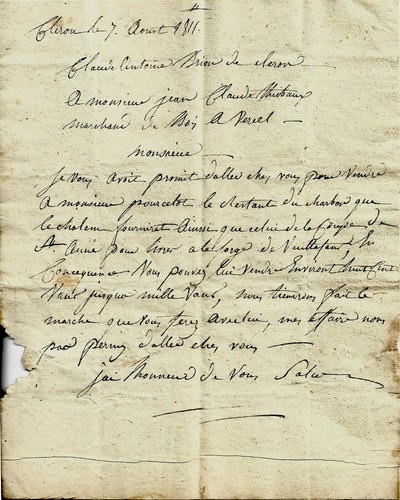 1811 lettre brion - lettre,