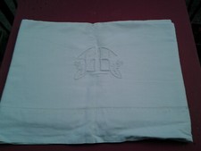 Grand drap blanc ancien