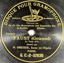 Gresse : Faust (Gounod) DISQUE