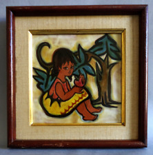 Maria Lluis Sant Vicens carreau en céramique émaillée Vintage