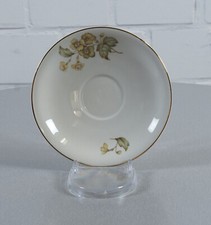 Assiette en porcelaine Weh Scherzer soucoupe rose sauvage avec bordure dorée ...
