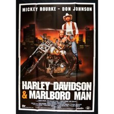 Affiche HARLEY DAVIDSON & MARLBORO Homme Rourke Don Johnson Moto Voiture A258