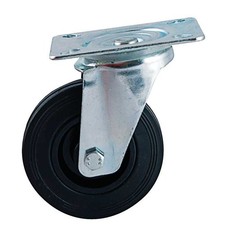 Roulette D50mm caoutchouc noir