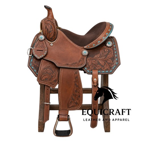 Selle western cuir fait - selle,