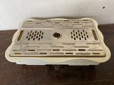 Ancien Chauffe Plat Bougie Marque Salam France Plastique Blanc Support Métal