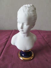 buste biscuit porcelaine de Limoges jeune fille