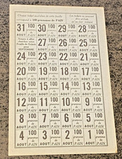 Ticket de Rationnement Seconde