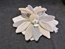 Doudou et compagnie plat collector lapin pétales gris beige  État Neuf