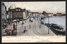 CPA Liége, Le quai de la batte 1905 