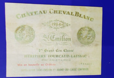 Chateau cheval blanc 1964 wine label