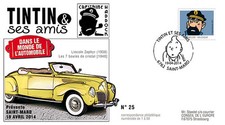 FDC BELGIQUE "TINTIN et ses Amis - VOITURE / LINCOLN ZEPHYR - HADDOCK" 2014