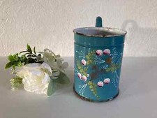8 ⚜️ Ancien Filtre à Cafetière en Tôle Émaillée à Décor Floral en Relief Vintage