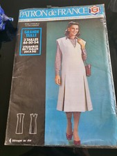 Patron ancien de France corsage robe chasuble T 46 50 54  année 70