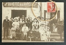 CARTE PHOTO. CPA. LOIRE Saint Étienne. Devanture du café buvette de la vapeur