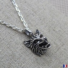 Pendentif loup argent 925 - , –