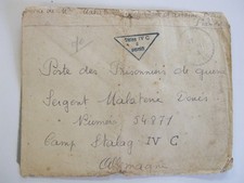lettre prisonnier de guerre, STALAG IVc 8, 11-40, franchise militaire poste PG