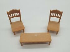 Sylvanian Families - Cosy Cottage - 2 chaises & 1 banc / 2 chairs & 1 bench 