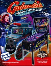 GALACTIC TANK FORCE - AMERICAN PINBALL - FLYER - PUBLICITE DE FLIPPER