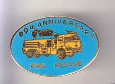 RARE PINS PIN'S .. POMPIER FIRE CAMION TRUCK YVP 60 ANS USA CANADA ~CC