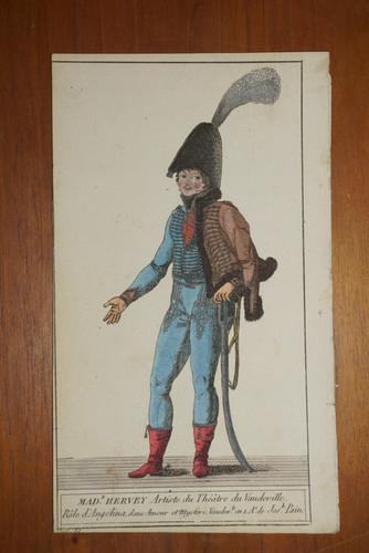 Belle gravure couleur - belle, portrait