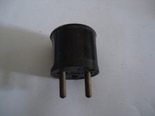 Ancienne Prise électrique Bakélite Mâle 2P + T  10A 250V