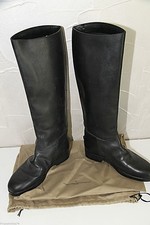 Bottes cavalières cuir noir