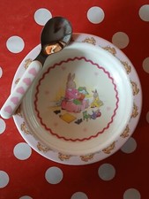 Ensemble/Mélamine/Assiette À Rebord  & Cuiller/Bunnykins By Royal Doulton