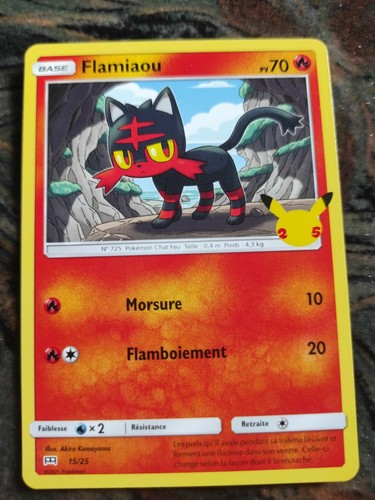 Carte pokémon ans flamiou - 25,