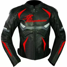 Hommes cuir blouson Suzuki