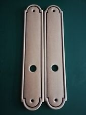 lot de 2 plaques de propreté porcelaine de Limoges déco porte marron