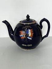 THEIERE PORCELAINE BLEU SEVRES 1914-1915 CHABEUIL ALLIEES TEA POT WW1