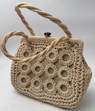 French Rivera sac macramé vintage 1950-60's